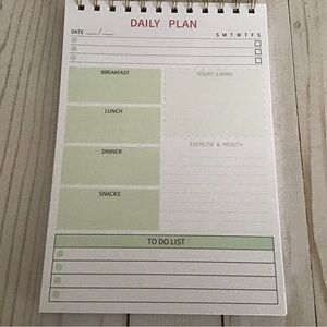 Daily Plan / To Do Spiral Notebook. UNDATED -- BRAND NEW